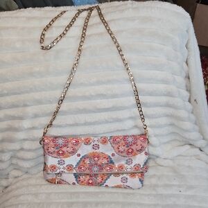 Floral Chain Strap Women's Bag